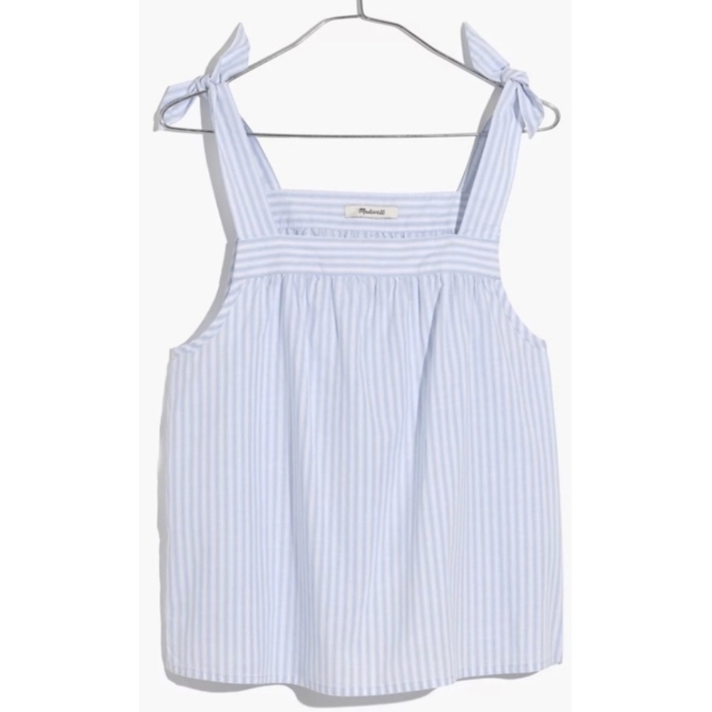 Madewell 100% Cotton Baby‎ Blue and White Striped Lullaby Pajama Tank Size XXS